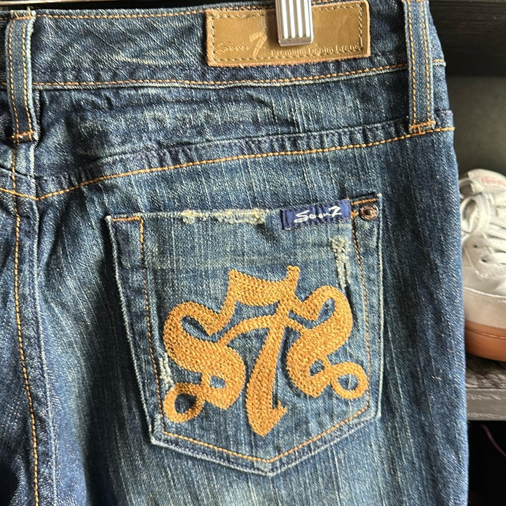 7 SEVEN jeans vintage Y2K embroidered back pockets low riders